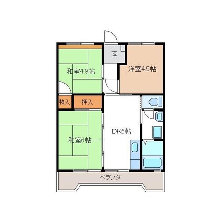 新可児駅 徒歩9分 9階の物件間取画像